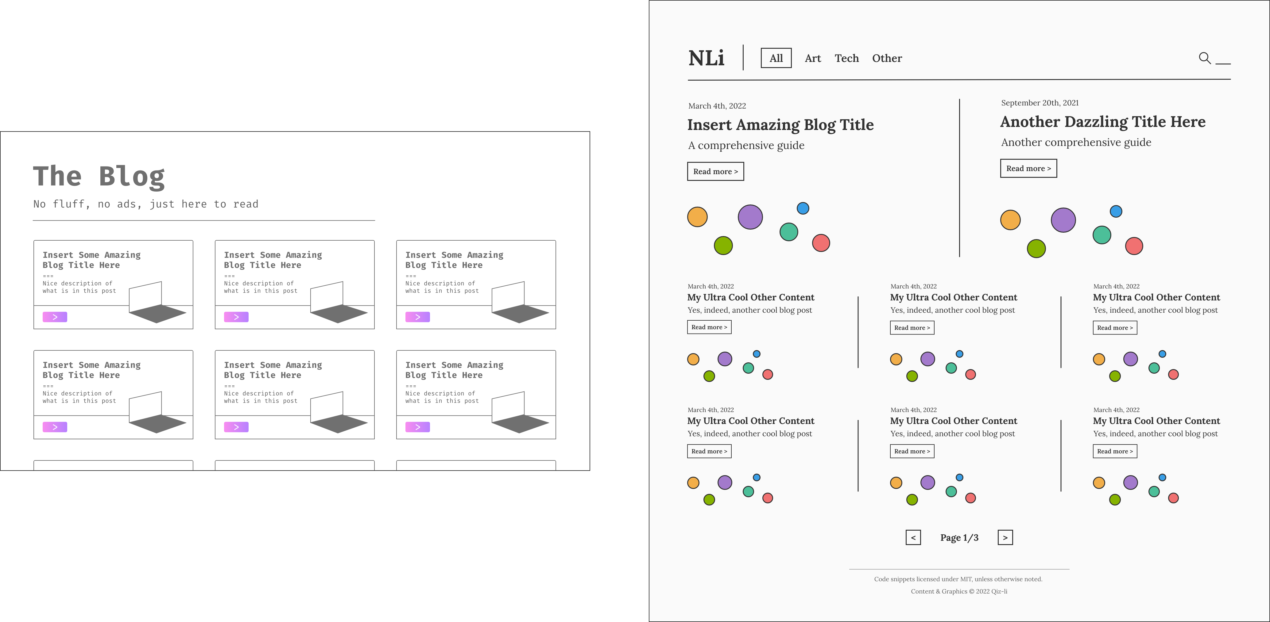 Previous blog designs