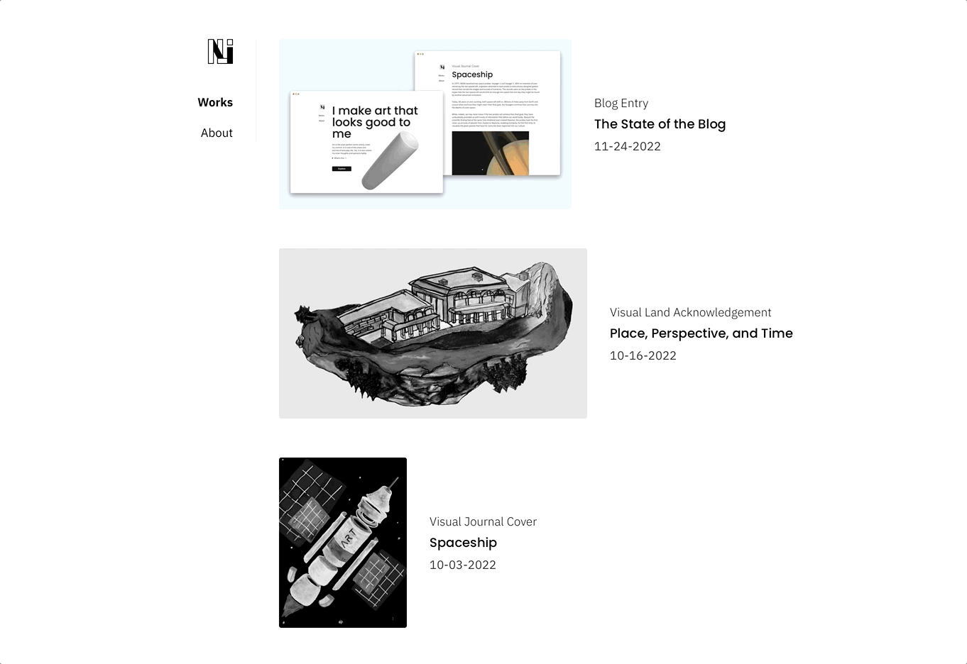 "Works" page