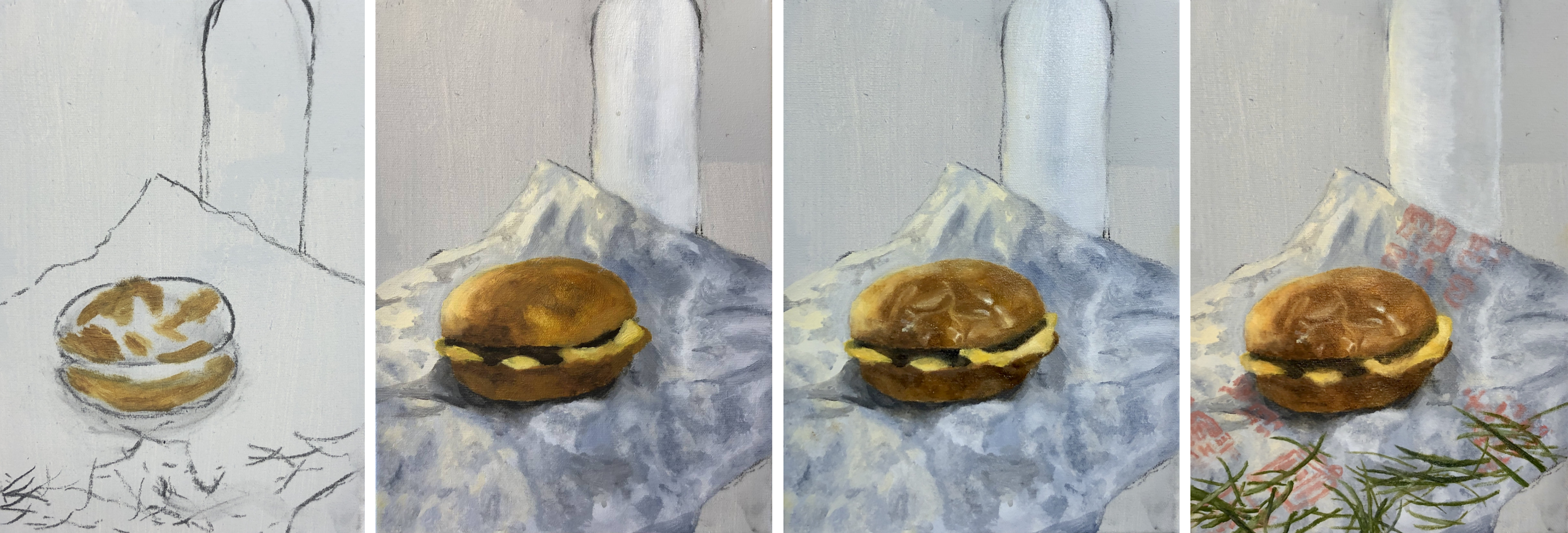 Progression of Burger painting