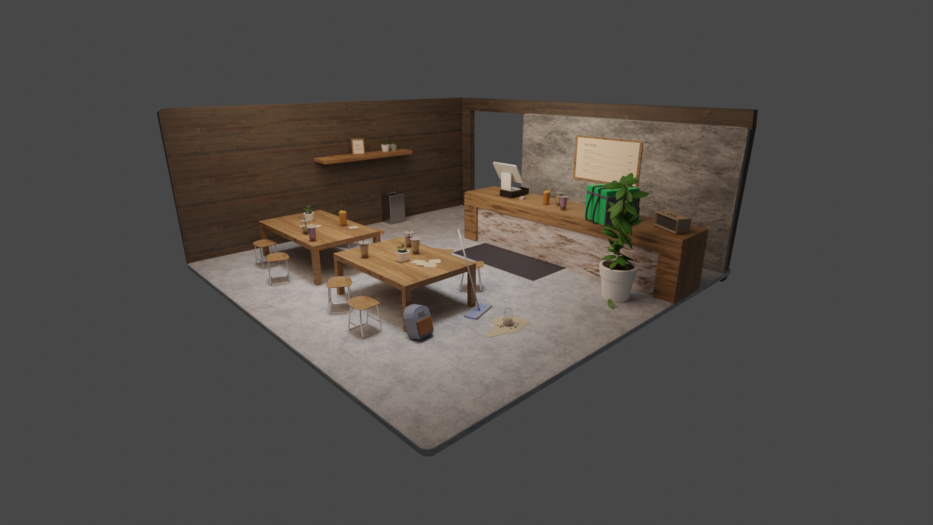 Full render of shop