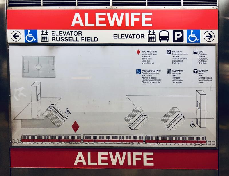 Station map of Alewife station
