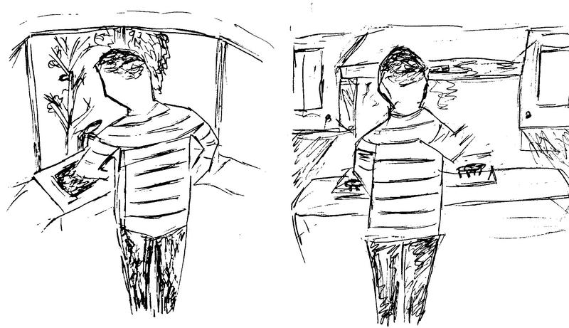 Pen sketch of a general shape of